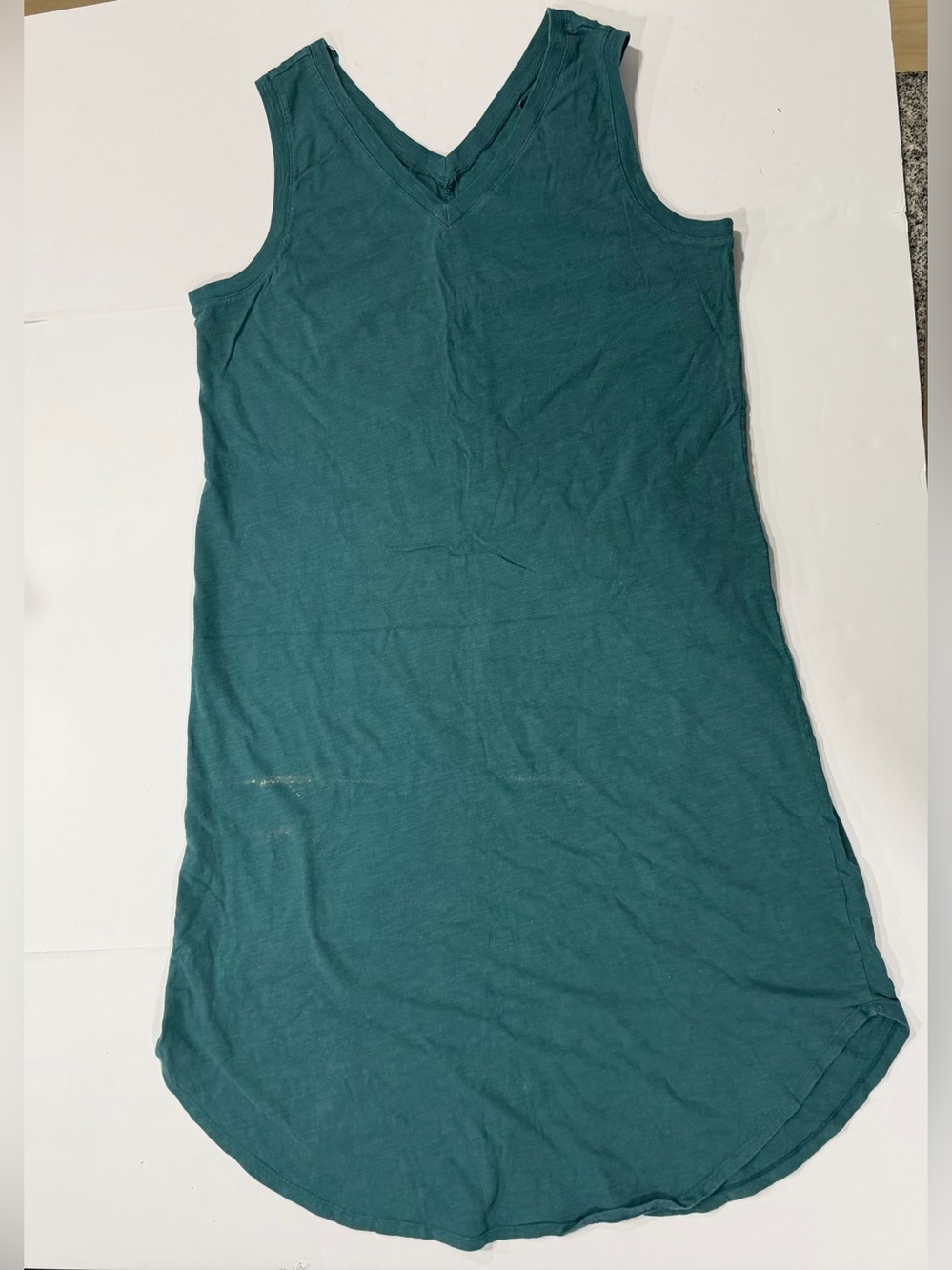 Time and Tru Teal V-Neck Sleeveless Tank